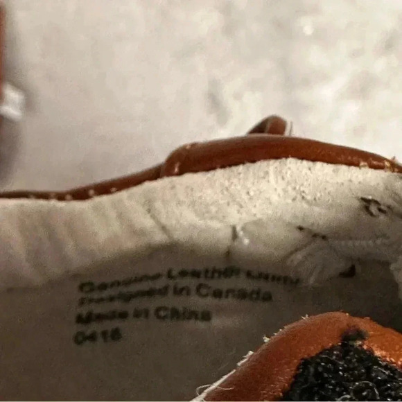 Jack and Lily-NWOT Leather baby/newborn Shoes-Football Design. 0-6 months - Picture 6 of 6